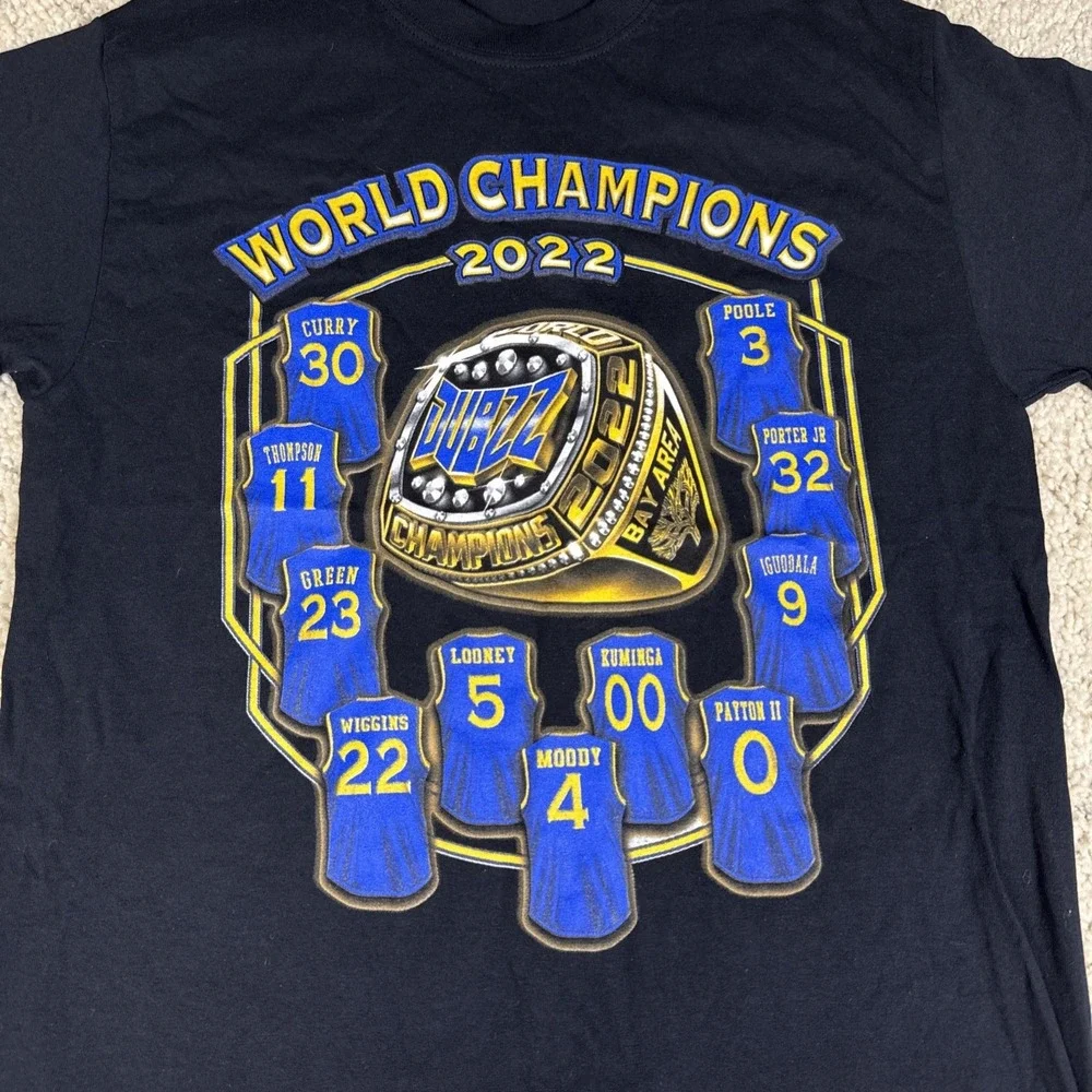 Golden State‎ Warriors 2022 NBA Finals Champions Ring T-Shirt Men's Medium Black